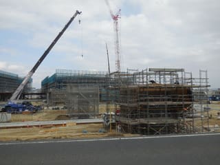福山市総合体育館連絡歩道橋下部新設工事 寮管理人の呟き