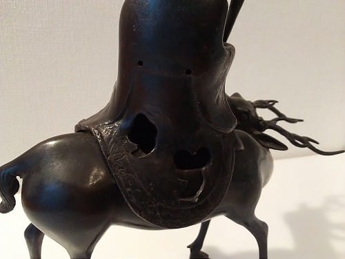 金工9 古銅寿老人鹿のったり香炉 - 遅生の故玩館ブログ