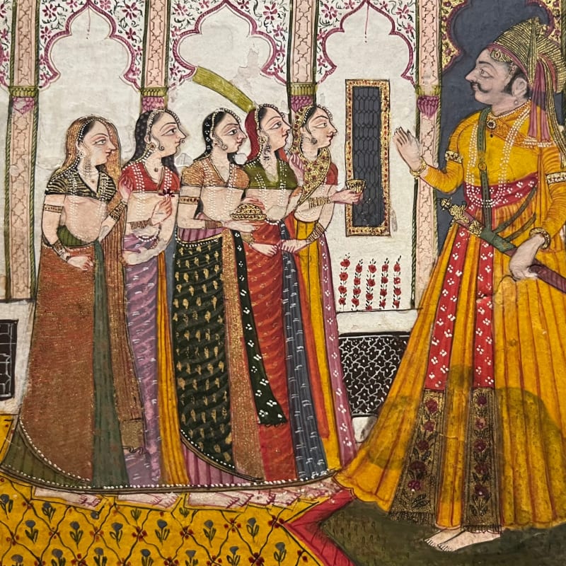 インドの伝統的な絵画 王族の行列