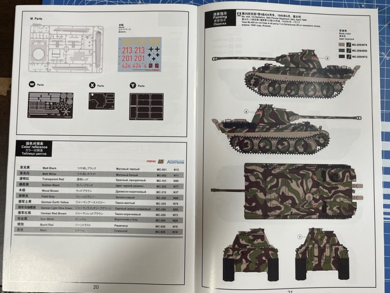 MENG】1/35 パンターG 前期型/防空装甲装備型 製作記 Nr.1“開封