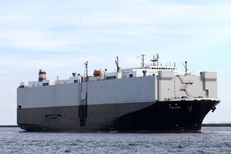 ジャリ-運搬船 Sand Carrier Ship 大阪港 ガット船 第六幸徳丸 砂利採取 運搬船