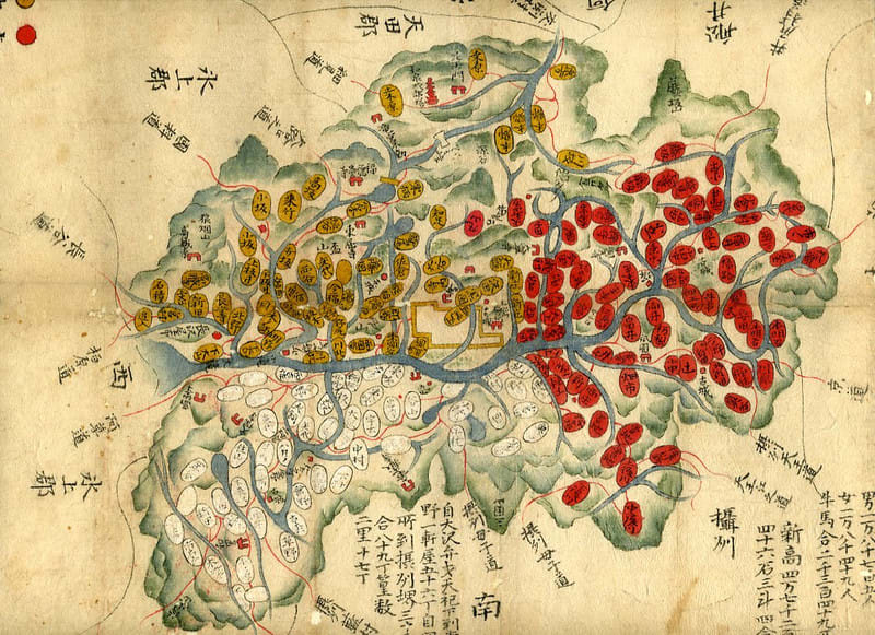 E－253 桒田郡 江戸時代手書き図(舩井郡.天田郡.氷上郡.攝州播州
