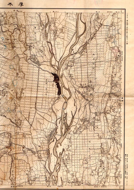J-111 厚木 地形図 明治42年 2万分の1 - 新日本古地図学会 J-111 厚木 地形図 明治42年 2万分の1 - 新日本古地図学会