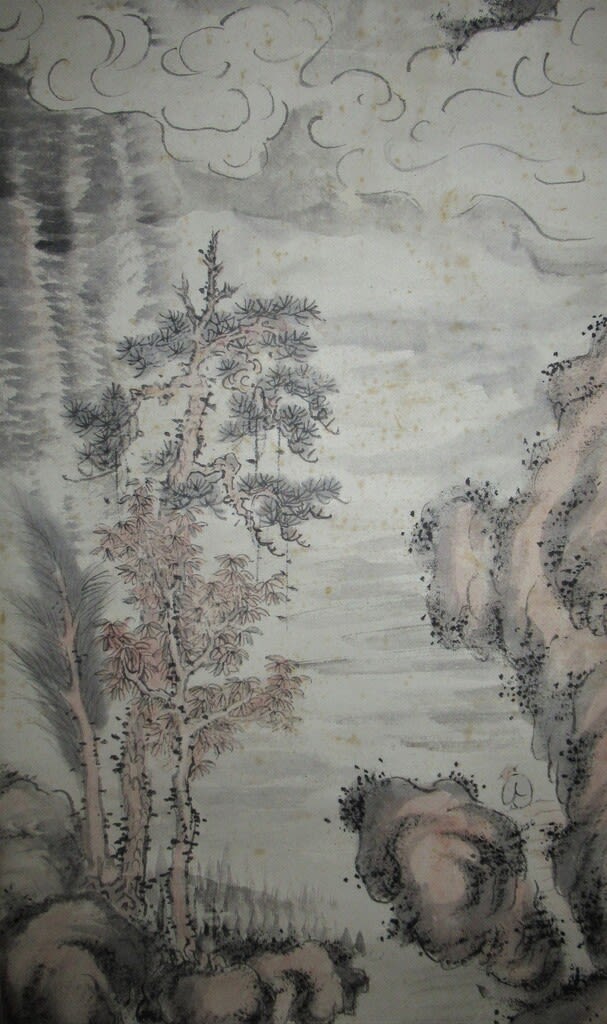 検証の資料 秋景学士観瀑図 その2 伝青木木米筆 文政5年（1822