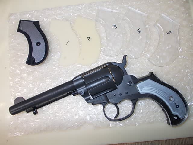 HWS COLT M1877 LIGHTNING モデルガン ウッドグリップ製作開始 HWS COLT M1877 LIGHTNING モデルガン ウッドグリップ製作開始