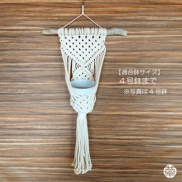 流木 マクラメ プラントハンガー 2点セット No.11 2020.03up♪ 【一点もの】流木マクラメタペストリープラント