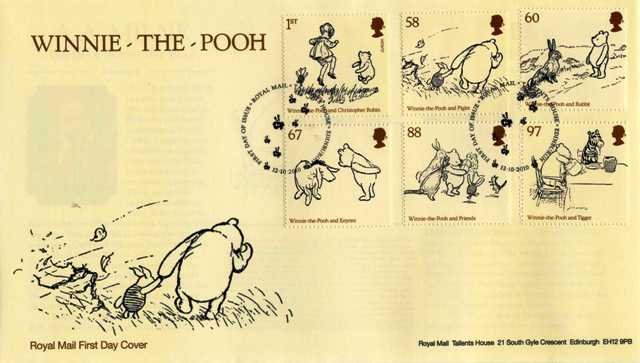 クマのプーさん切手 - 明るく楽しい日々を願って。