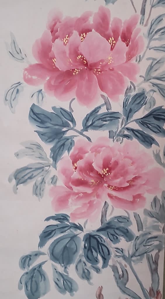 【寿老百福戯図】皐月鶴年 723 寉年 鶴翁 祝時 掛け軸　お多福　肉筆 お多福/百福年中行事図】土屋暁春 727 双幅 お福さん 正月