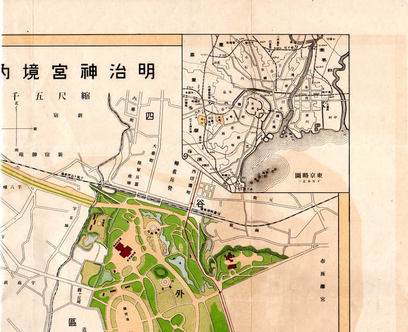 H-191 明治神宮境内及外苑之圖 大正5年 - 新日本古地図学会 H-191 明治神宮境内及外苑之圖 大正5年 - 新日本古地図学会