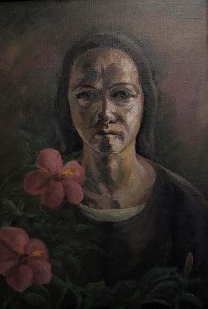 絵画 油彩画 少女 加藤直樹 「少女像」 絵画