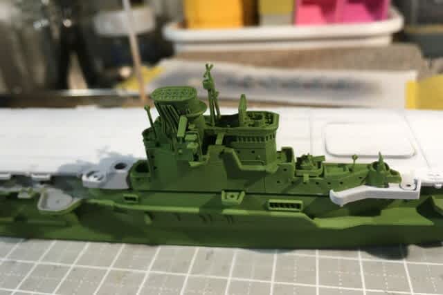 1/700 タミヤ 空母 隼鷹 ウォーターライン製作（その5