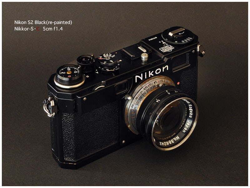 ☆良品☆ニコン NIKON 濁し S2 ブラック ボディ 後塗り ☆良品☆ニコン NIKON 濁し S2 ブラック ボディ 後塗り
