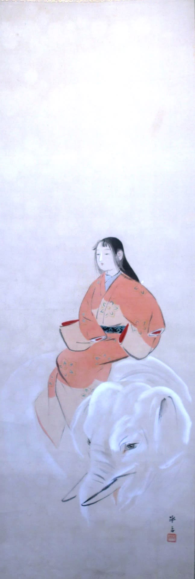 忘れ去られた画家 普賢(菩薩) 梶田半古筆 - 夜噺骨董談義 忘れ去られた画家 普賢(菩薩) 梶田半古筆 - 夜噺骨董談義