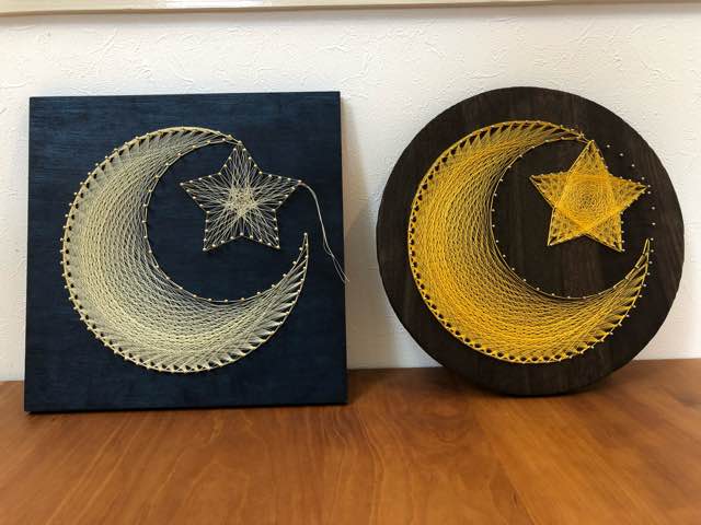糸掛け曼荼羅「月と星」 - 「rond○rond 」(ロンロンロン）教室