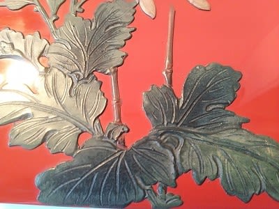 琉球漆器堆錦菊花紋手堤重 - 遅生の故玩館ブログ
