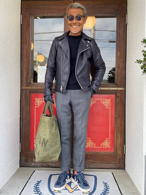 Vanson ダブルライダースネイビー36 ボーイズマーケット 一生御つき合いの出来る逸品ですね！ - boysmarket