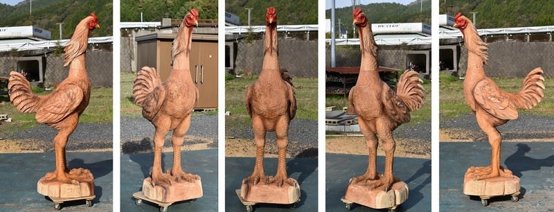 ダチョウサイズの軍鶏 - CHAINSAW ART JAPAN・ケイジの仕事記録