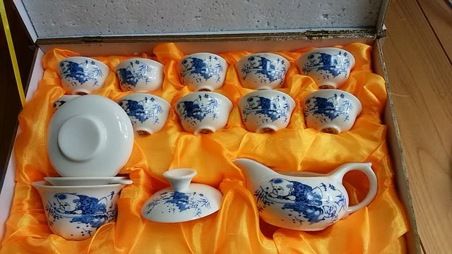 景徳鎮のお茶セット、創作茶こし