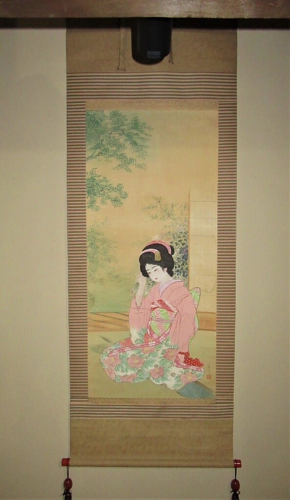 軽い 真作 伝来_弐 su034〈島成園〉羽子板美人図 浪華の女流画家 軽い 真作 伝来_弐 su034〈島成園〉羽子板美人図 浪華の女流画家