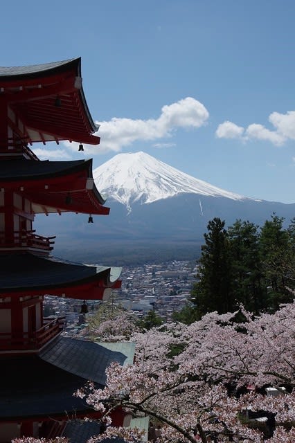 富士山・桜・五重塔 (山梨県富士吉田市) - 小さな旅のアルバムⅡ 富士山・桜・五重塔 (山梨県富士吉田市) - 小さな旅のアルバムⅡ