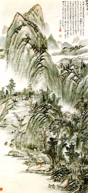 画家 勤王家  金井烏洲 山水人物 紙本掛軸 群馬 画家 勤王家 金井烏洲 山水人物 紙本掛軸 群馬 金井烏洲山水画