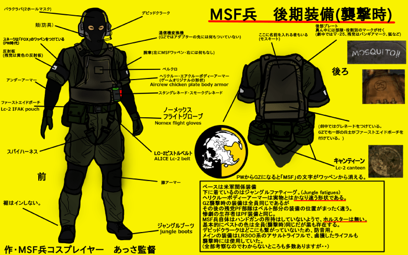 MSF兵装備入門！！装備全紹介＆解説 これを見てあなたもコスプレ
