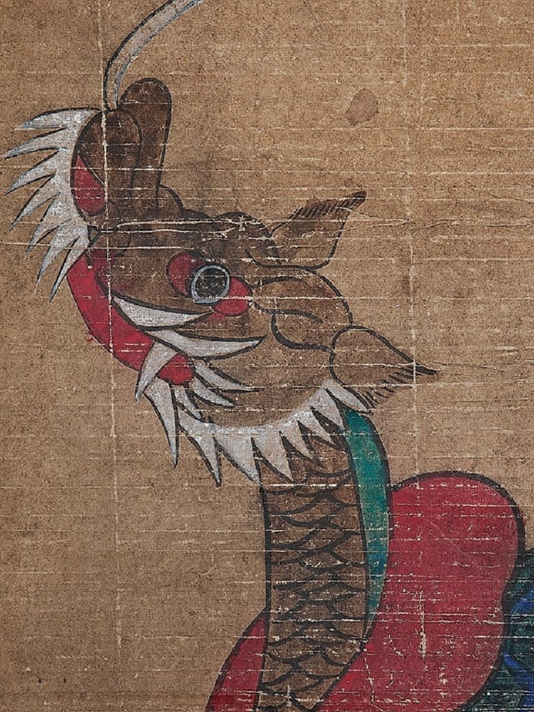 李朝民画 青龍・玄武双福 - 夜噺骨董談義 李朝民画 青龍・玄武双福 - 夜噺骨董談義