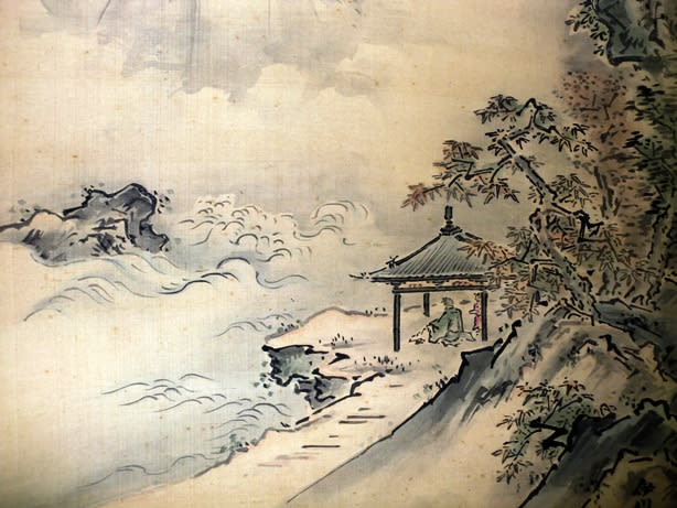 夏景山水図双幅 狩野栄信(伊川院)筆 その2 - 夜噺骨董談義 夏景山水図双幅 狩野栄信(伊川院)筆 その2 - 夜噺骨董談義