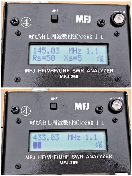 ⑧ 144MHz 2エレ／430MHz 3エレ デュアル八木アンテナ - Ama