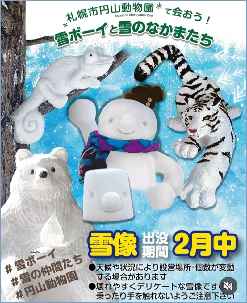 円山動物園で会おう！雪ボーイと雪のなかまたち！～札幌市円山