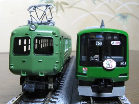 復刻青ガエルです～KATO「東急東横線5000系 青ガエルラッピング