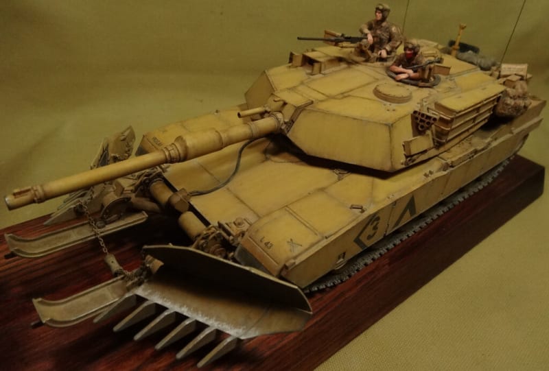 M1A1 エイブラムス マインプラウ タミヤ １/35 (M1A1 ABRAMS with MINE PLOW TAMIYA １/35) その２・完  - 森男の活動報告綴