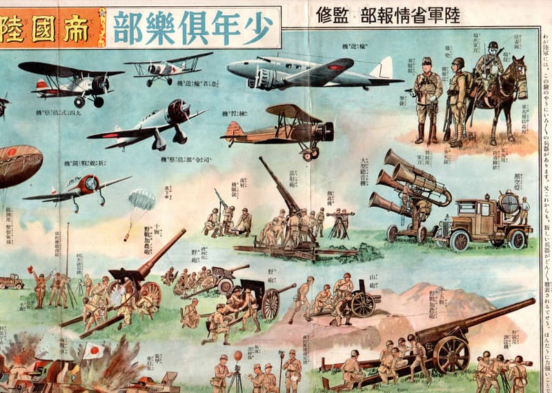 j582 ☆ 当時物/戦争資料 昭和15年発行 少年倶楽部 付録 帝国