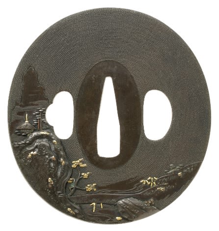 B000054-1967｜戴進｜李白観瀑図・周茂叔愛蓮図｜本間美術館所蔵