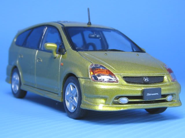 本物の EBBRO メタリックブルー｜ミニカー iS ストリーム ホンダ 1/43 自動車