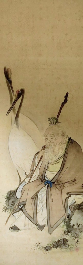 寿老人図 柴田是真筆 その１３ - 夜噺骨董談義