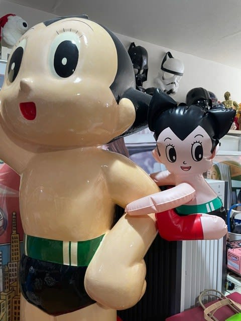 鉄腕アトムのフェイスクッションとダッコちゃん人形！ - blue