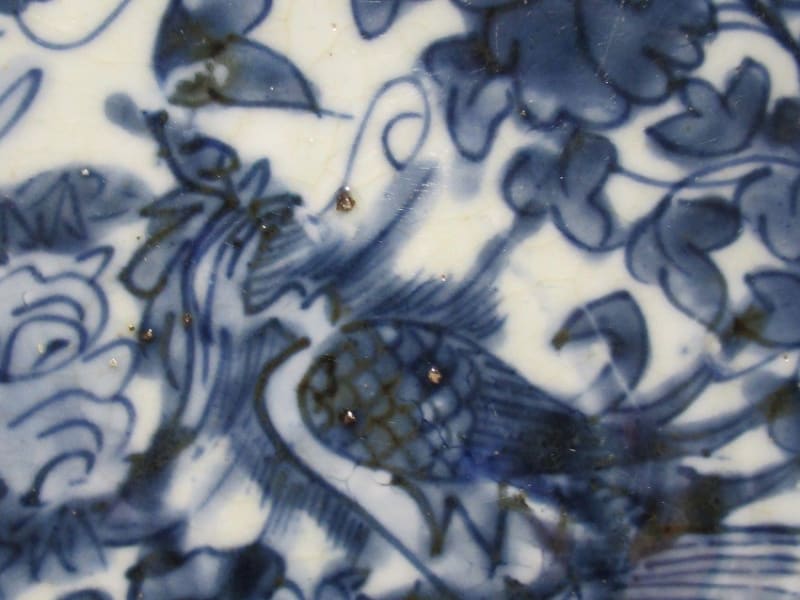 漳州窯 明末呉州染付 鳳凰文大皿 - 夜噺骨董談義