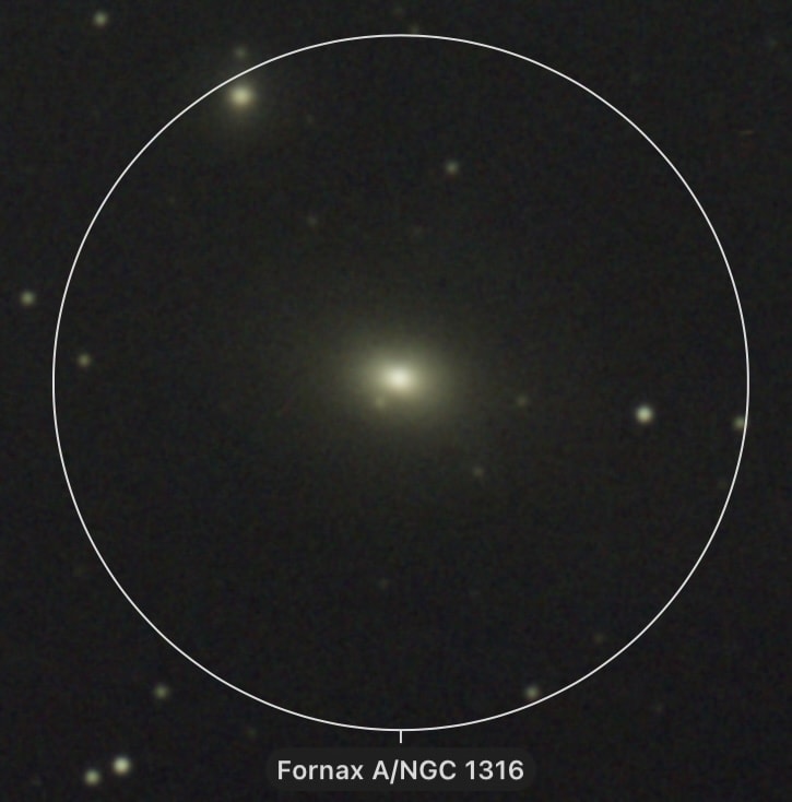 星見娘で電視観望52(ろ座 Fornax A 、ろ座銀河団Abell S0373