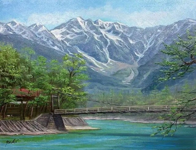 本物品質の 健造 関 作の油彩画、『奥入瀬』など」 後藤和弘のブログ - 絵画