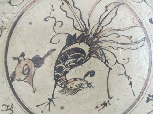 大皿9 絵瀬戸鳳凰紋大皿 - 遅生の故玩館ブログ