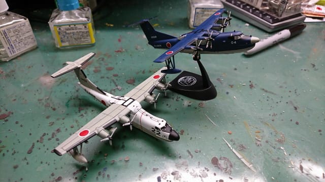 【お1人様1点限り】 1/300】新明和PS-1&US-2 黒鉄重工 - 製作【プラッツ(F-Toys)】 航空機・ヘリコプター