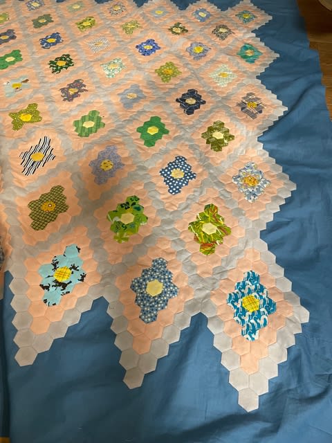 カラフルパッチワークキルト☆ヘキサゴンキルト その他