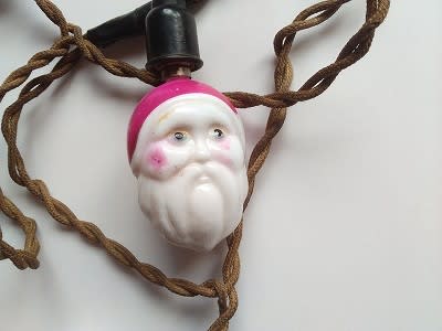* old vintage ornament  ୨୧ * ホワイト サンタさん