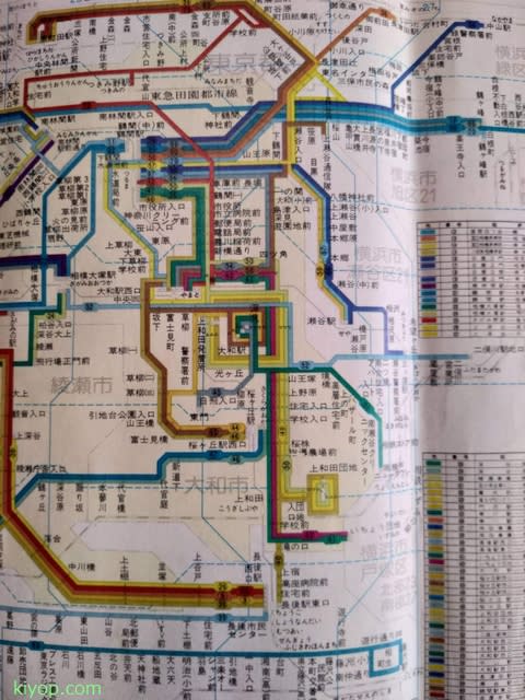 昭和初期鉄道バス案内図 1991年の大和市域のバス路線網(後編) - (新)八草きよぴ(kiyop)非