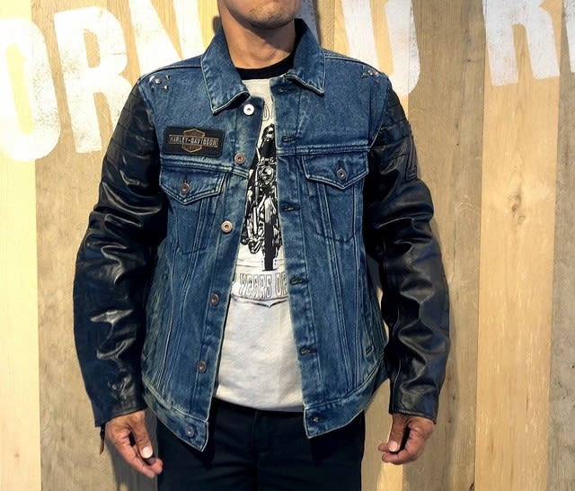 Leather Sleeve Denim Jacket - スタッフボイス from ハーレー