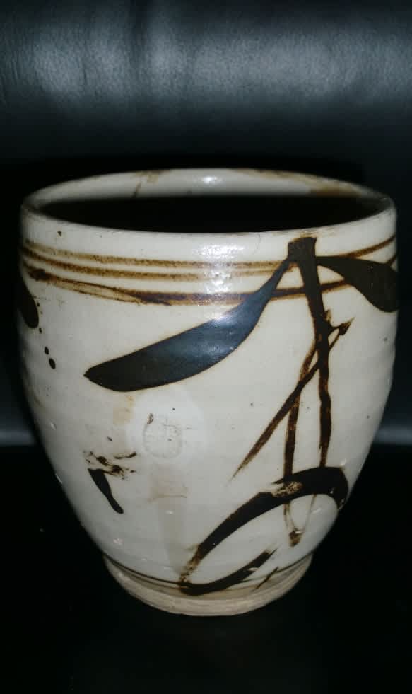 中国　宋　磁州窯　鉄絵　草文　蓋壷　時代箱付　M　R4797 中国 宋 磁州窯 鉄絵 草文 蓋壷 時代箱付 M R4797 中国