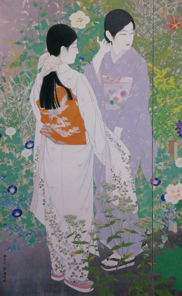 日本画 渡部岱龍 細雪～麗しい舞妓美人～ 師:志村立美/大山忠作