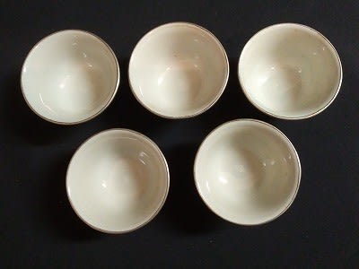 中国古陶磁 染付 青華 菊弁文 蓋碗 茶杯 蓋付小碗 九客 9客 煎茶
