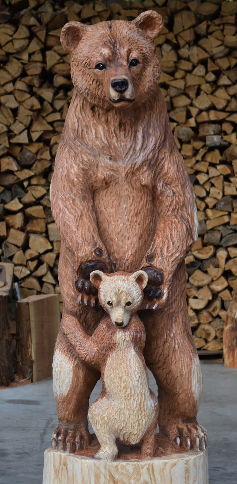 特別注文彫刻 クマの親子 - CHAINSAW ART JAPAN・ケイジの仕事記録 特別注文彫刻 クマの親子 - CHAINSAW ART JAPAN・ケイジの仕事記録